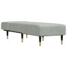 Chaise longue veludo cinzento-claro 3