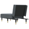 Chaise longue veludo cinzento-escuro 5