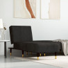 Chaise longue veludo preto 1