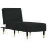 Chaise longue veludo preto 2