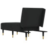 Chaise longue veludo preto 5