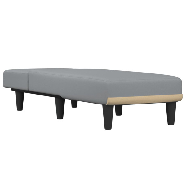 Chaise longue tecido cinzento-claro M 3