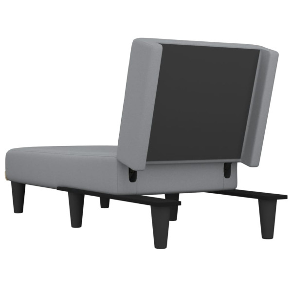 Chaise longue tecido cinzento-claro M 5