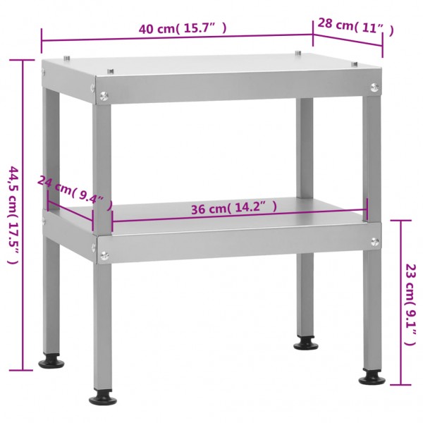 Mesa para forno defumador 40x28x44.5 cm aço galvanizado M 5