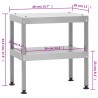 Mesa para forno defumador 40x28x44.5 cm aço galvanizado 5