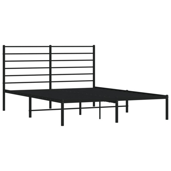 Estrutura de cama com cabeceira 120x200 cm metal preto M 5