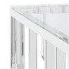 Mesa de centro acero inoxidable y vidrio 80x80x40 cm 5