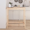 Mesa alta de bar madera maciza de pino 100x50x110 cm 1