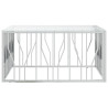 Mesa de centro acero inoxidable y vidrio 100x100x50 cm 2