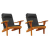 Almofadões p/ cadeira adirondack 2 pcs tecido oxford preto 4