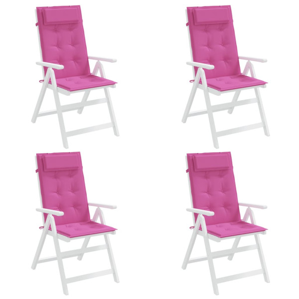 Almofadões p/ cadeira encosto alto 4 pcs tecido oxford rosa M 4