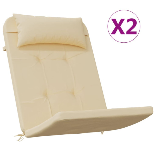 Cojines para silla Adirondack 2 uds tela Oxford beige M 2