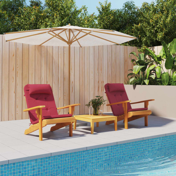 Cojines para silla Adirondack 2 uds tela Oxford rojo tinto D
