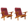 Cojines para silla Adirondack 2 uds tela Oxford rojo tinto 4