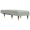 Chaise longue veludo cinzento-claro 3