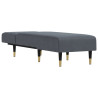 Chaise longue veludo cinzento-escuro 3