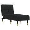 Chaise longue veludo preto 2