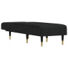 Chaise longue veludo preto 3