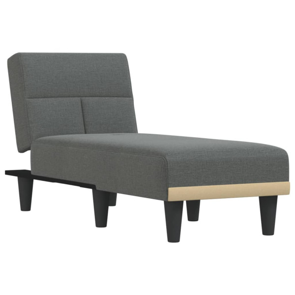 Chaise longue tecido cinzento-escuro M 2