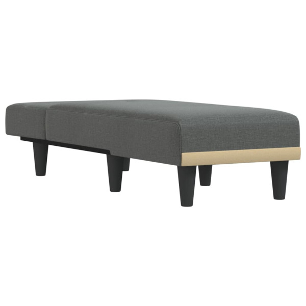 Chaise longue tecido cinzento-escuro M 3