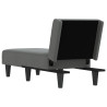 Chaise longue tecido cinzento-escuro 5