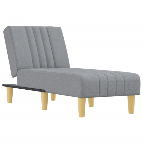 Chaise longue tecido cinzento-claro M 2