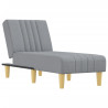 Chaise longue tecido cinzento-claro 2