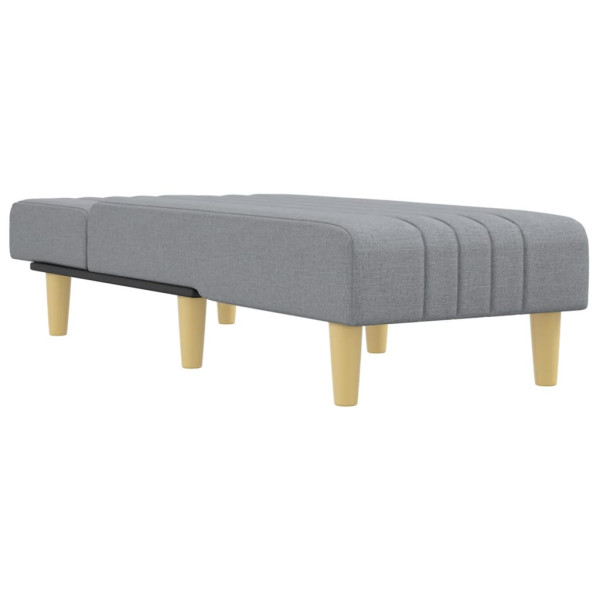 Chaise longue tecido cinzento-claro M 3