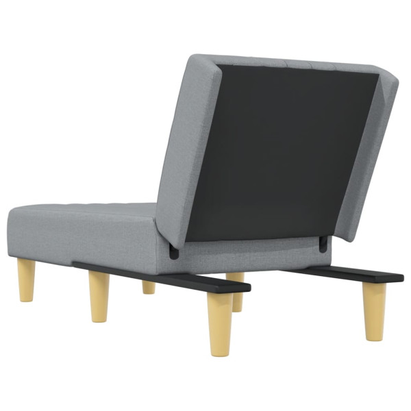 Chaise longue tecido cinzento-claro M 5