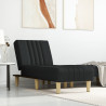 Chaise longue tecido preto 1