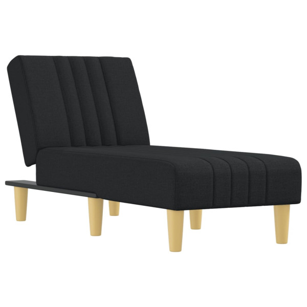 Chaise longue tecido preto M 2