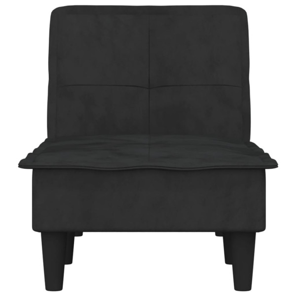 Chaise longue veludo preto M 4