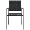 Cadeiras jardim 4 pcs 54x62.5x89 cm vime PE preto 4