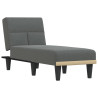 Chaise longue tecido cinzento-escuro 2