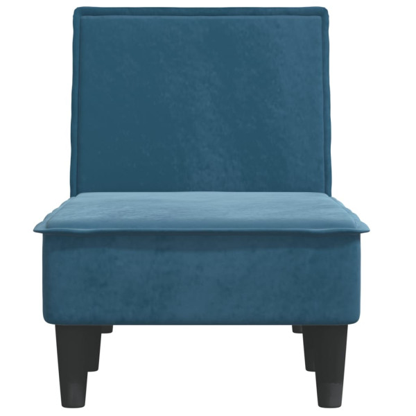 Chaise longue veludo azul M 4