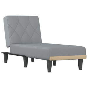 Chaise longue tecido cinzento-claro H