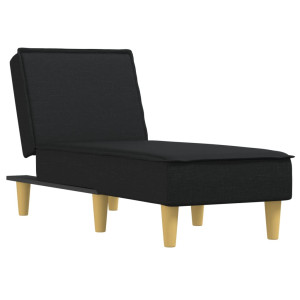 Chaise longue tecido preto H