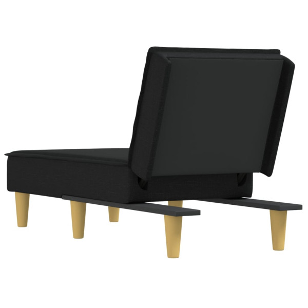 Chaise longue tecido preto M 5