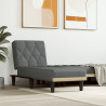 Chaise longue tecido cinzento-escuro 1