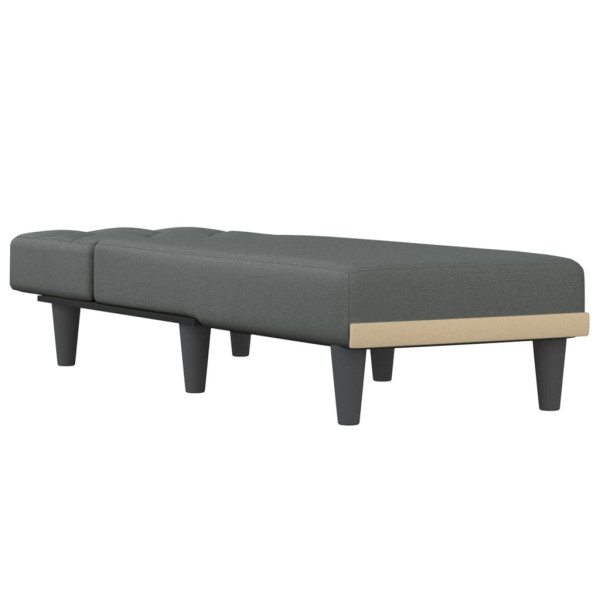 Chaise longue tecido cinzento-escuro M 3