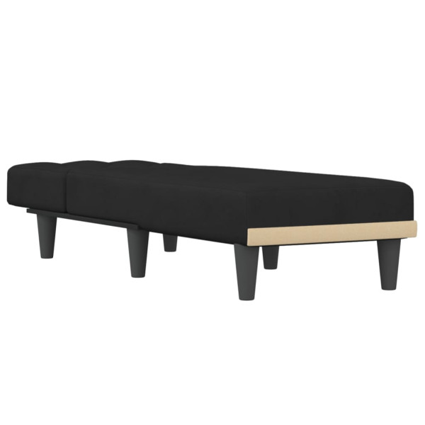 Chaise longue veludo preto M 3