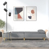 Sofá cama con reposabrazos tela gris claro 3