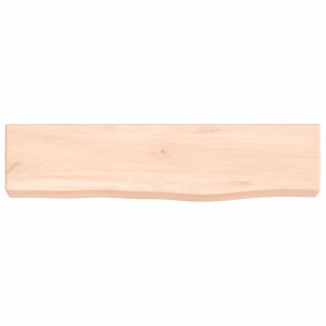 Estante de pared madera maciza de roble sin tratar 40x10x4 cm H