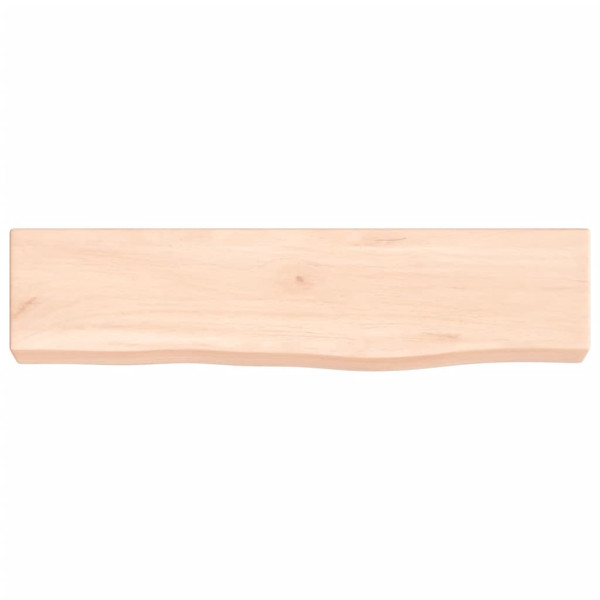 Estante de pared madera maciza de roble sin tratar 40x10x4 cm M 2