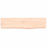 Estante de pared madera maciza de roble sin tratar 40x10x4 cm 2