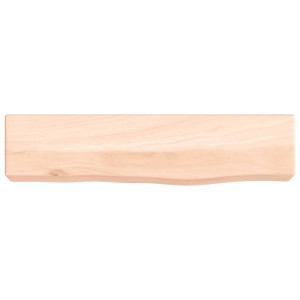 Estante de pared madera maciza de roble sin tratar 40x10x6 cm H
