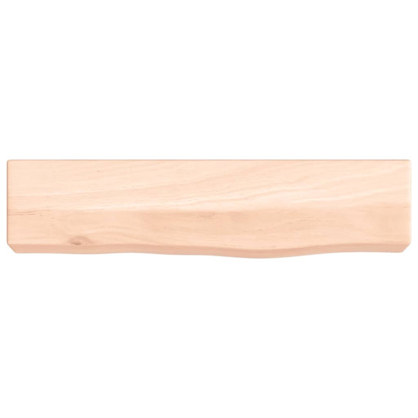 Estante de pared madera maciza de roble sin tratar 40x10x6 cm M 2