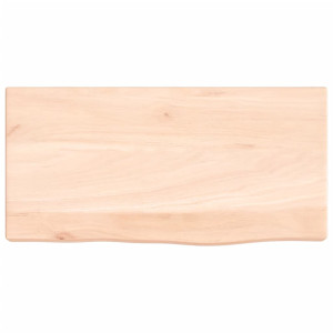 Estante de pared madera maciza de roble sin tratar 40x20x4 cm H