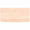Estante de pared madera maciza de roble sin tratar 40x20x4 cm 2