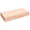 Estante de pared madera maciza de roble sin tratar 40x20x6 cm 1